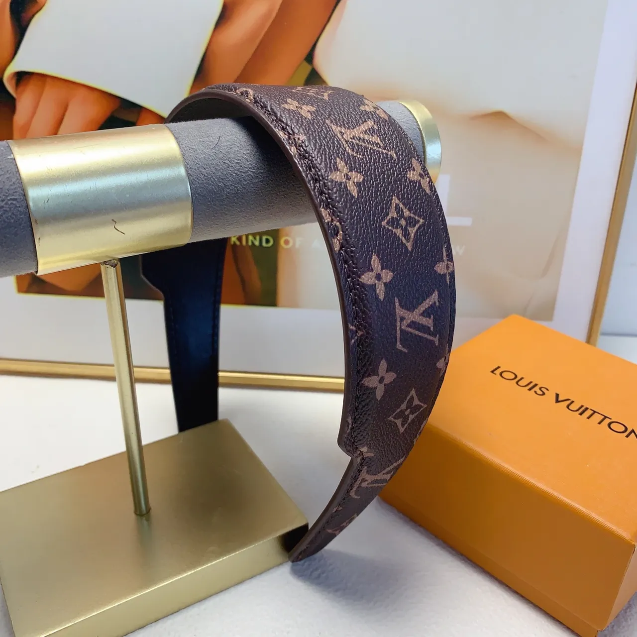 Louis Vuitton Monogram Flower Reversible Leather Belt