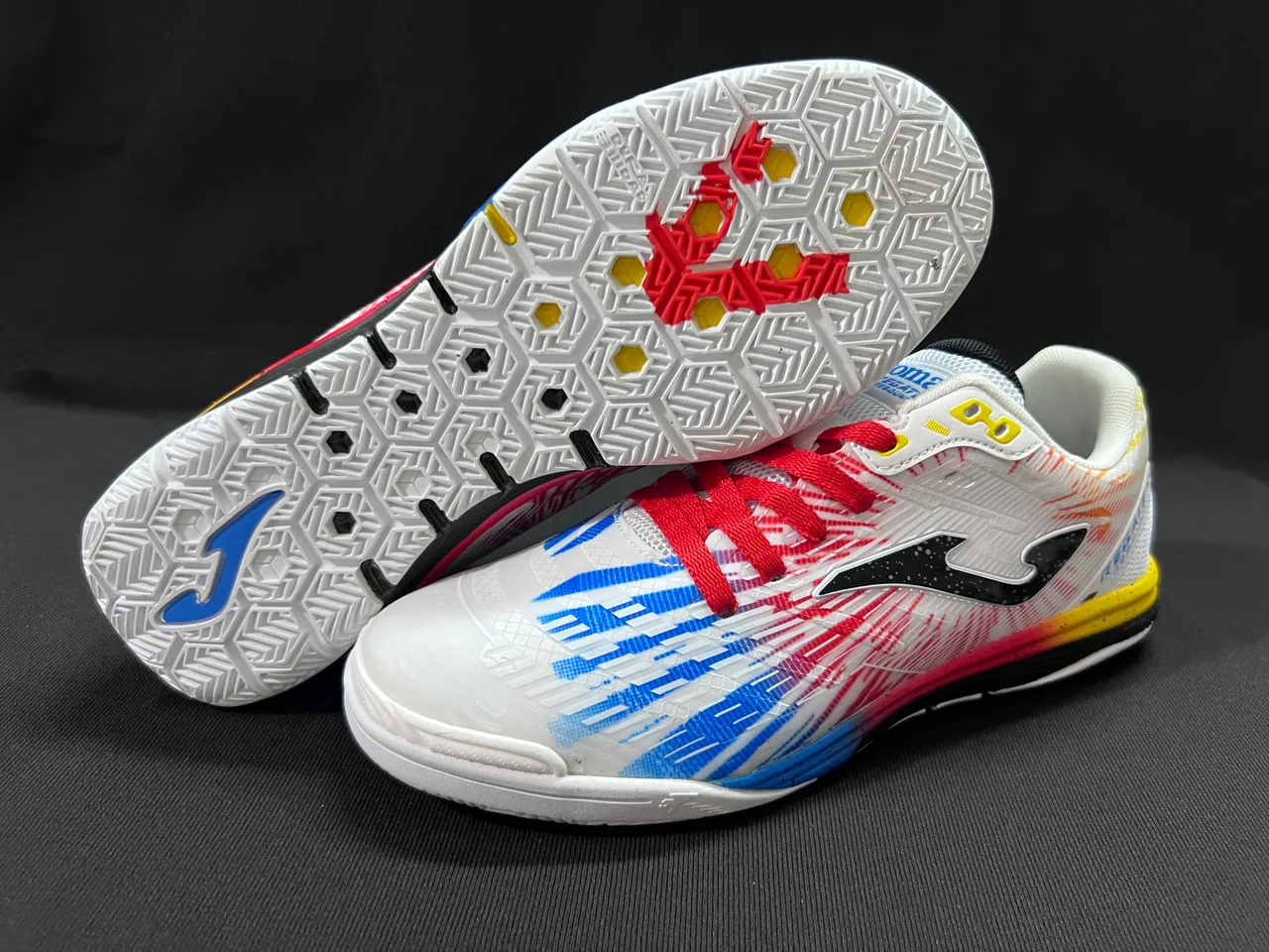 Joma Rebound Multicolor Black Geometric Color-Blocked Upper Synthetic Mesh And TPU Overlays Sneakers
