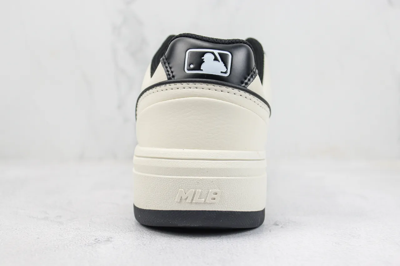 New Era Beige Black Platform Sole Interlocking NY Logo Lifestyle Sneakers
