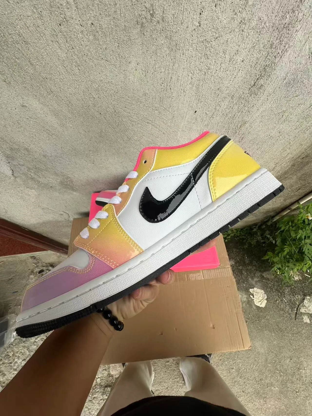 Nike Air Jordan 1 Low Iridescent Gradient Lifestyle Sneakers