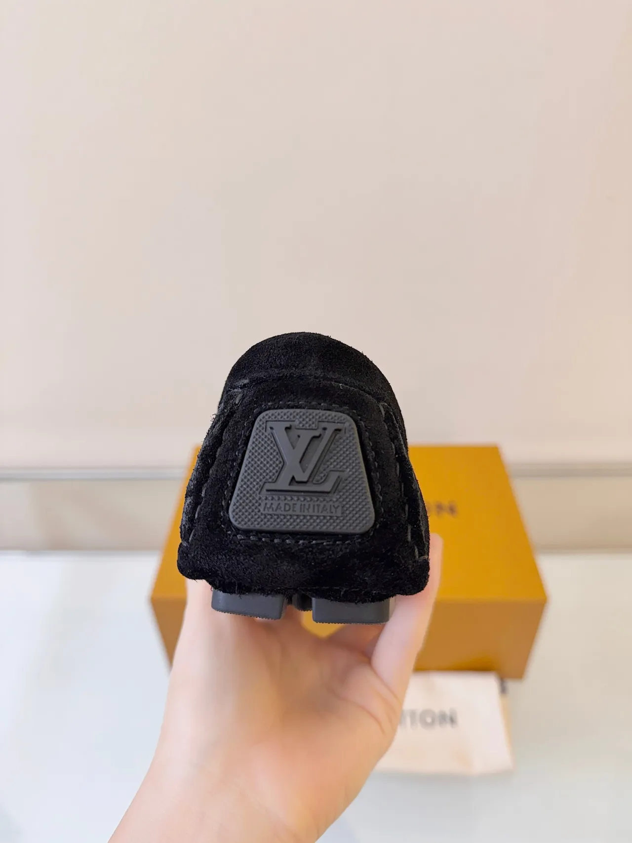 Louis Vuitton Black Suede Bow Loafer