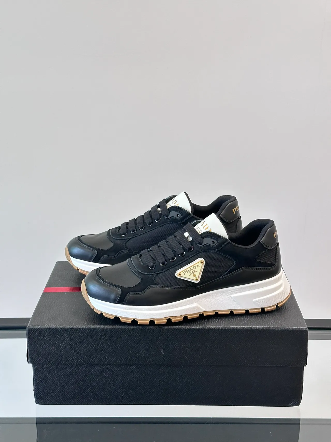 Prada Cloudbust Black and White Chunky Sneakers