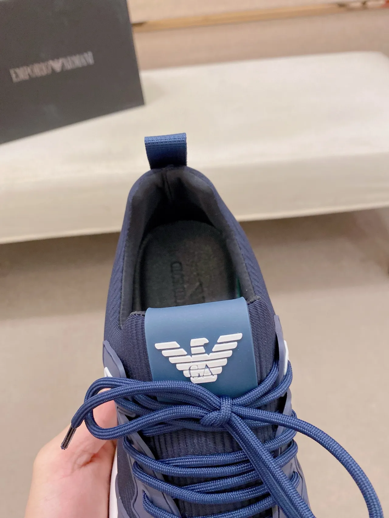 Armani Exchange Navy and White Lifestyle Sneakers