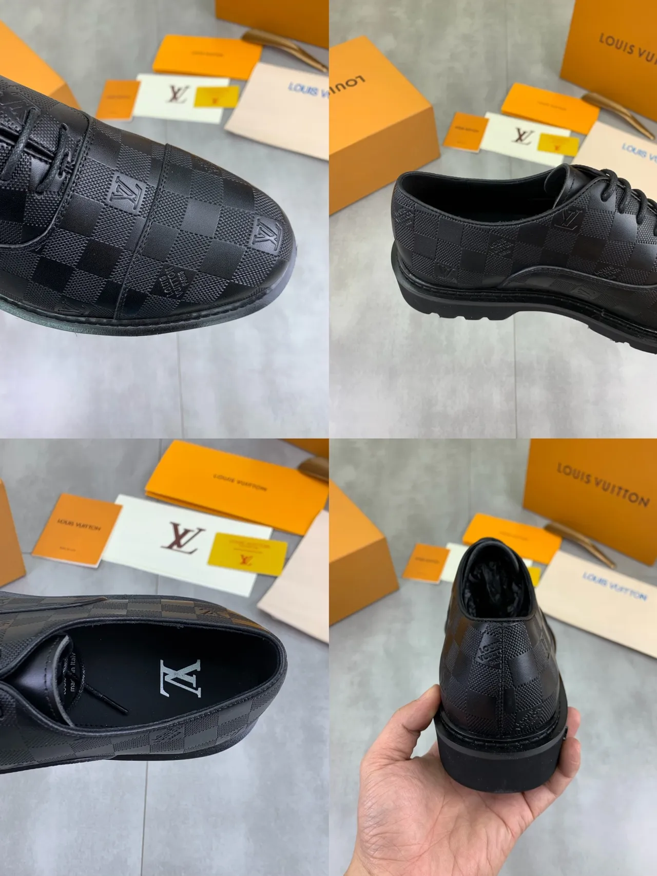 Louis Vuitton Damier Check Cap-Toe Oxford Shoes