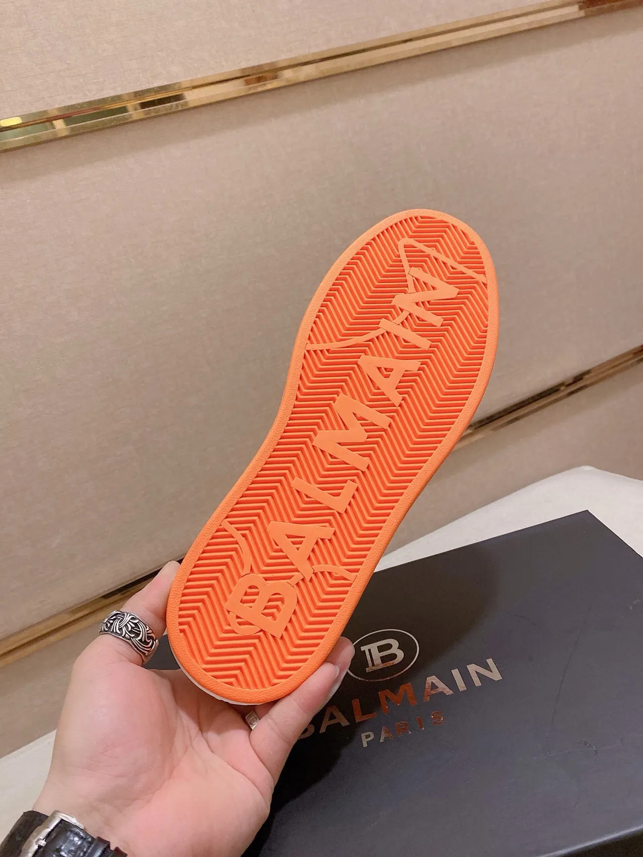 Balenciaga Le City Orange Embossed Platform Lifestyle Sneakers