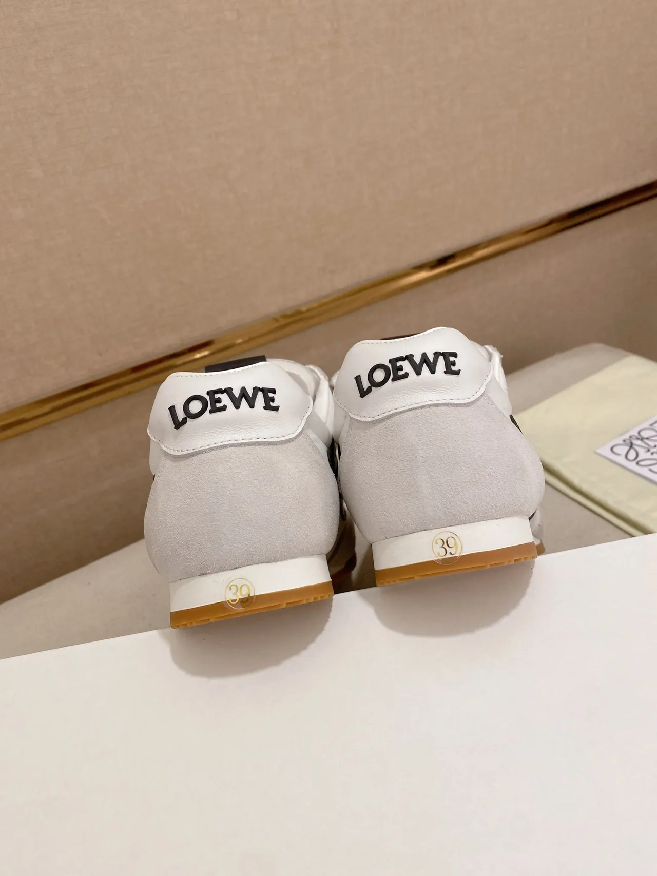 Loewe Flow Runner White Gray Black Anagram Lifestyle Sneakers