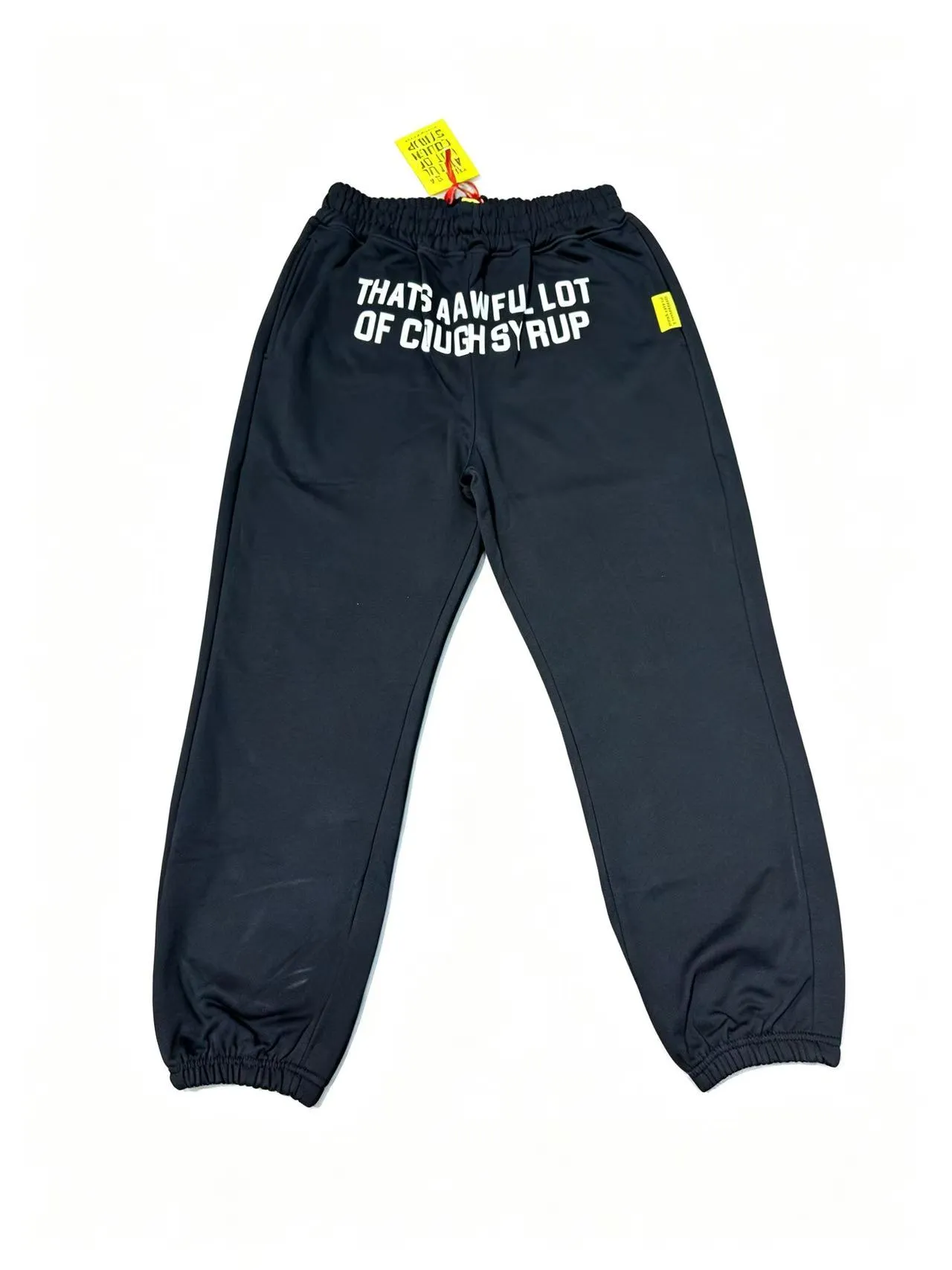 Black Graphic Print Jogger Sweatpants