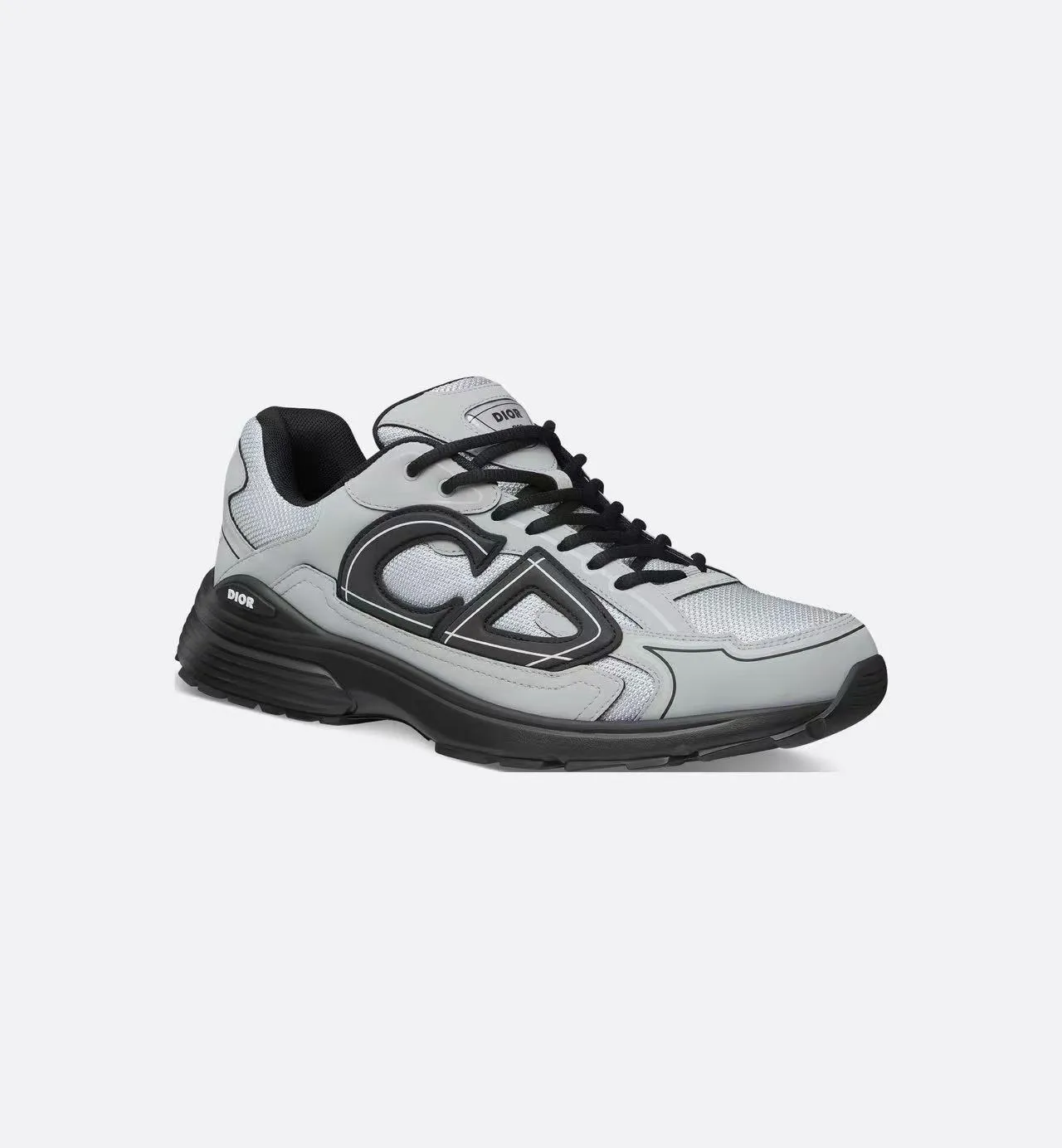 Dior B23 Gray and Black Lifestyle Sneakers