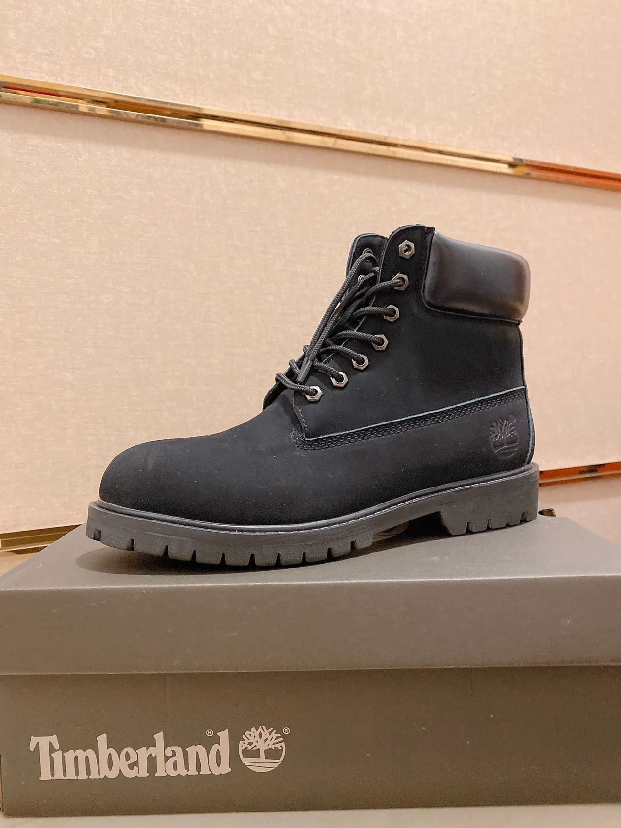 Timberland Premium 6-Inch Black Nubuck Work Boot