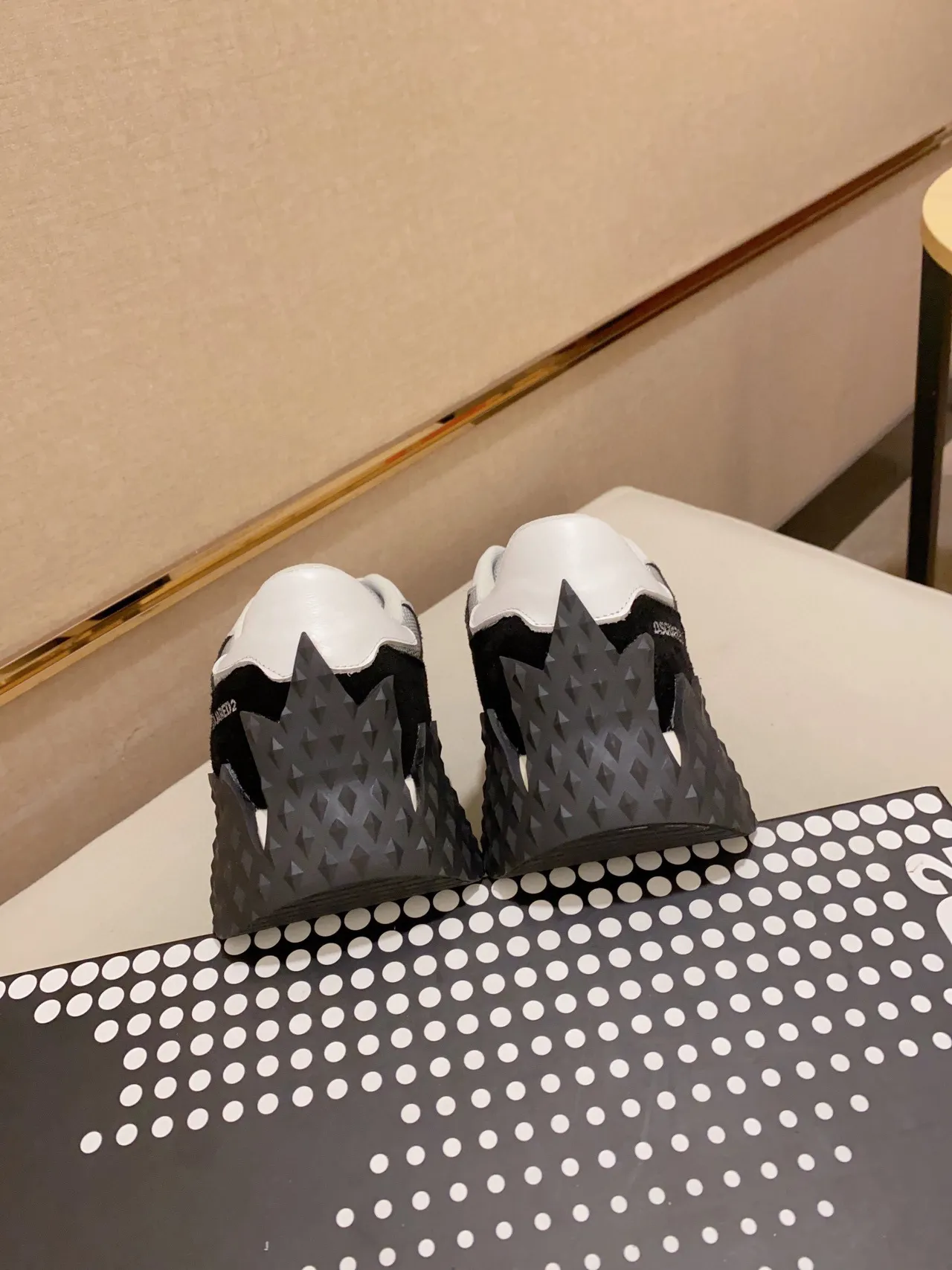 Dsquared2 ICON Black Gray White Layered Chunky Sneakers