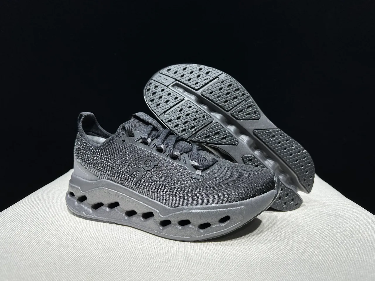 On Cloudmonster Black Running Shoes