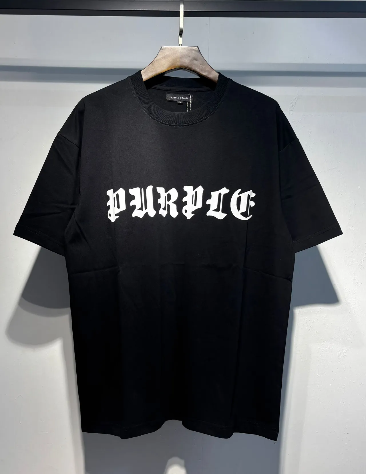 Purple Brand Gothic Typography Oversized T-Shirt