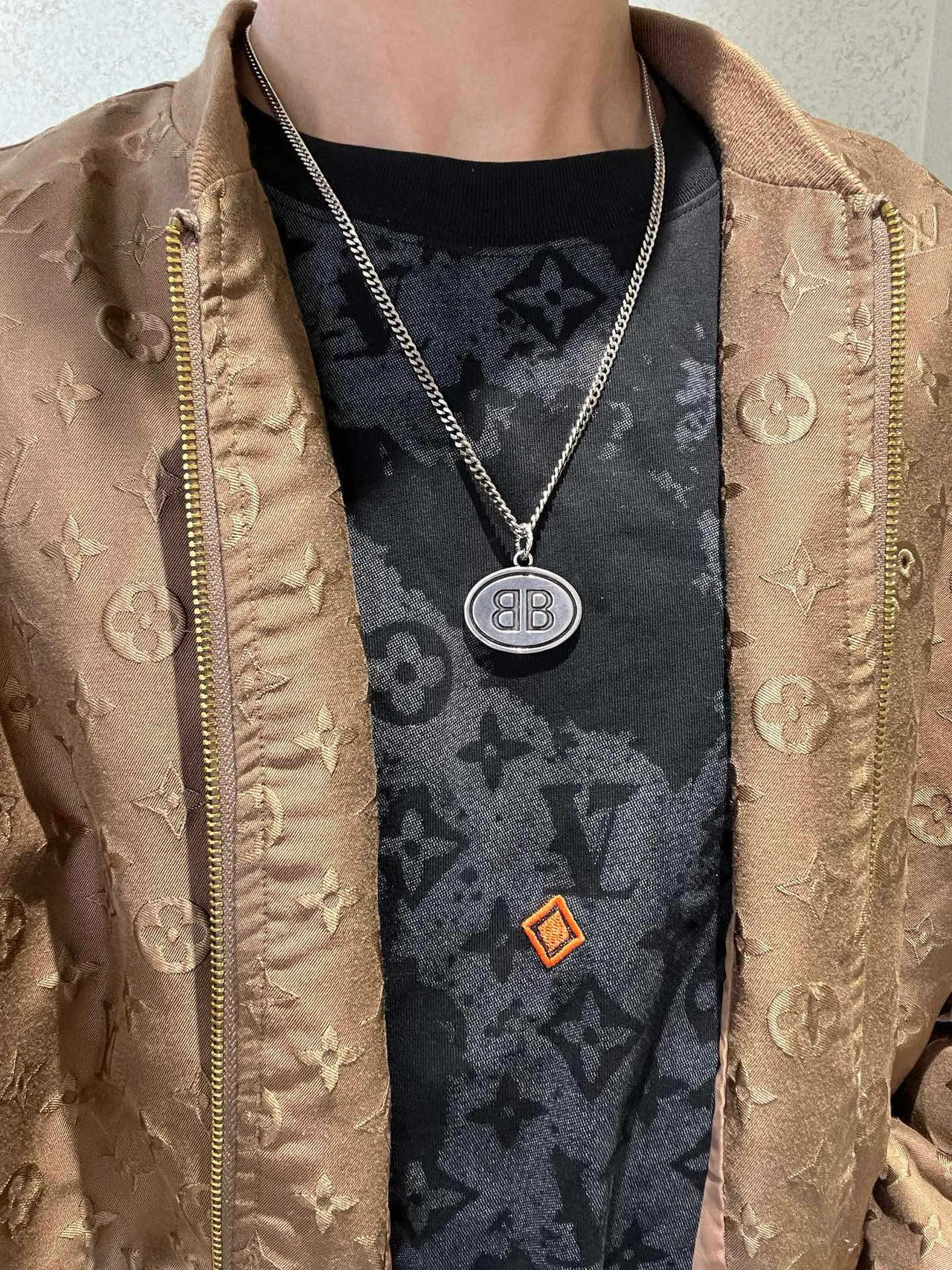 Louis Vuitton Monogram Jacquard Metallic Gold Bomber Jacket