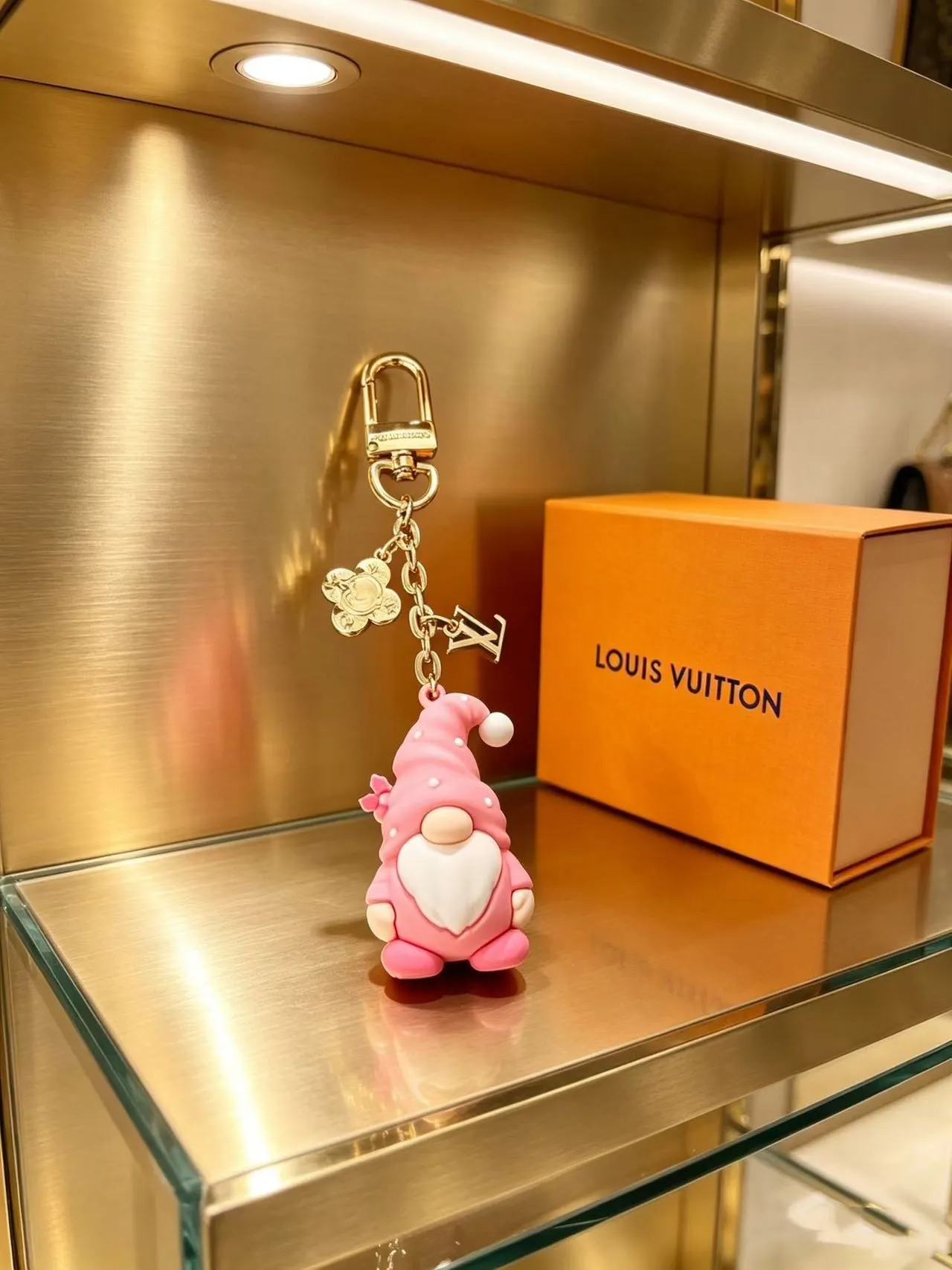 Louis Vuitton Multicolor Gold Resin Holiday Figurines Hardware Phone Accessory