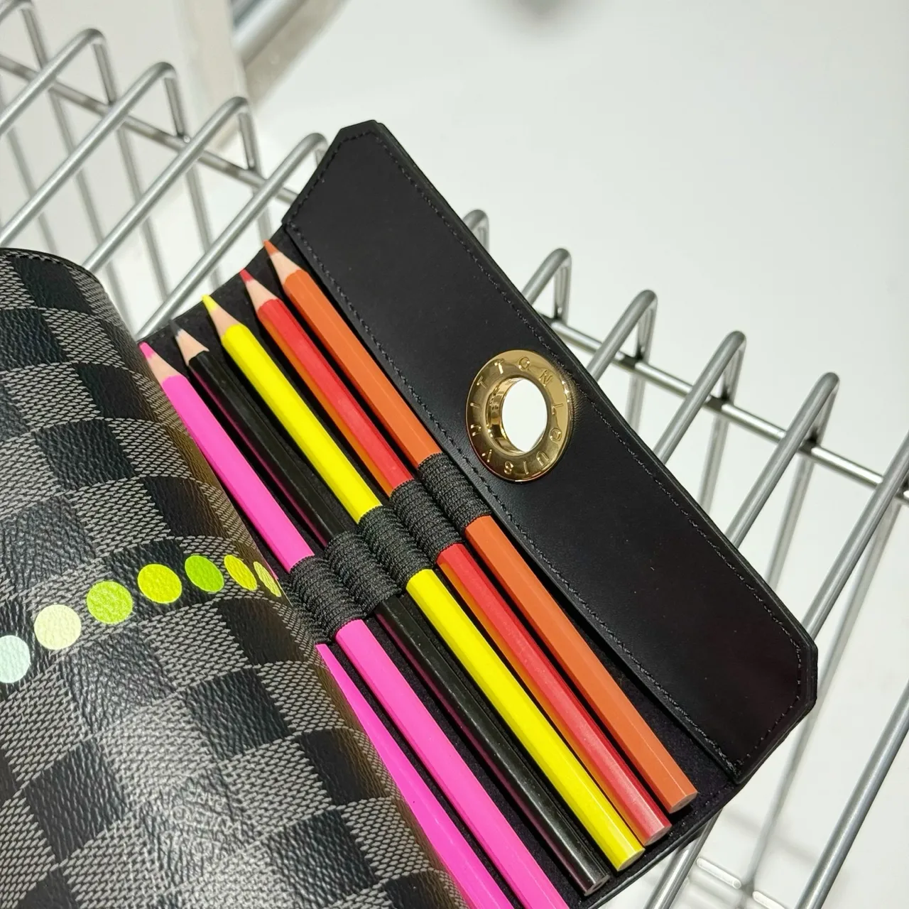 Louis Vuitton Black Gray Damier Graphite Canvas Cylindrical Roll-Up Silhouette Handbag
