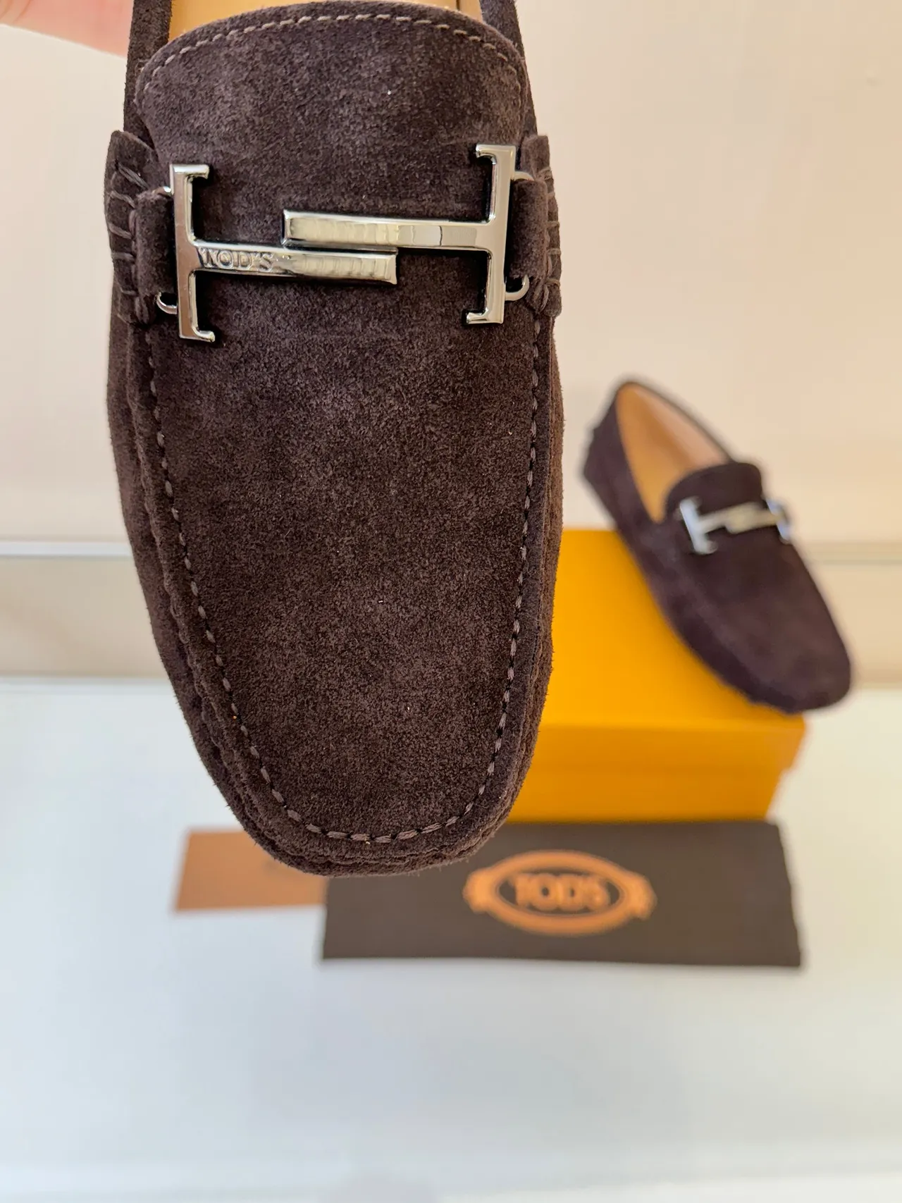 Tod's Gommino Loafer Brown Suede H-Bar Loafers