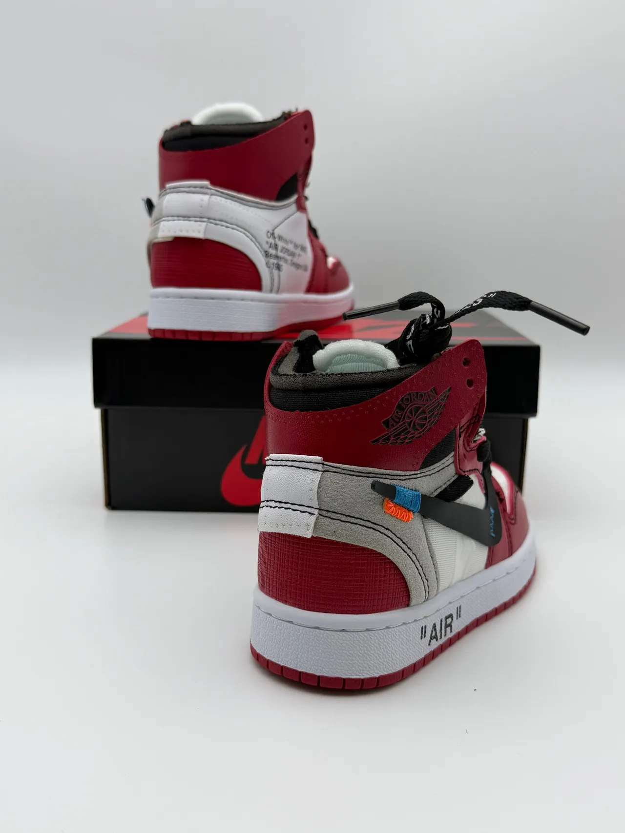 Air Jordan 1 Red White High-Top Perforated Toe Basketball Shoes