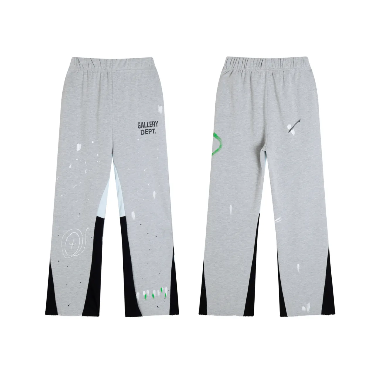 Gallery Dept Paint-Splattered Panelled Wide-Leg Sweatpants