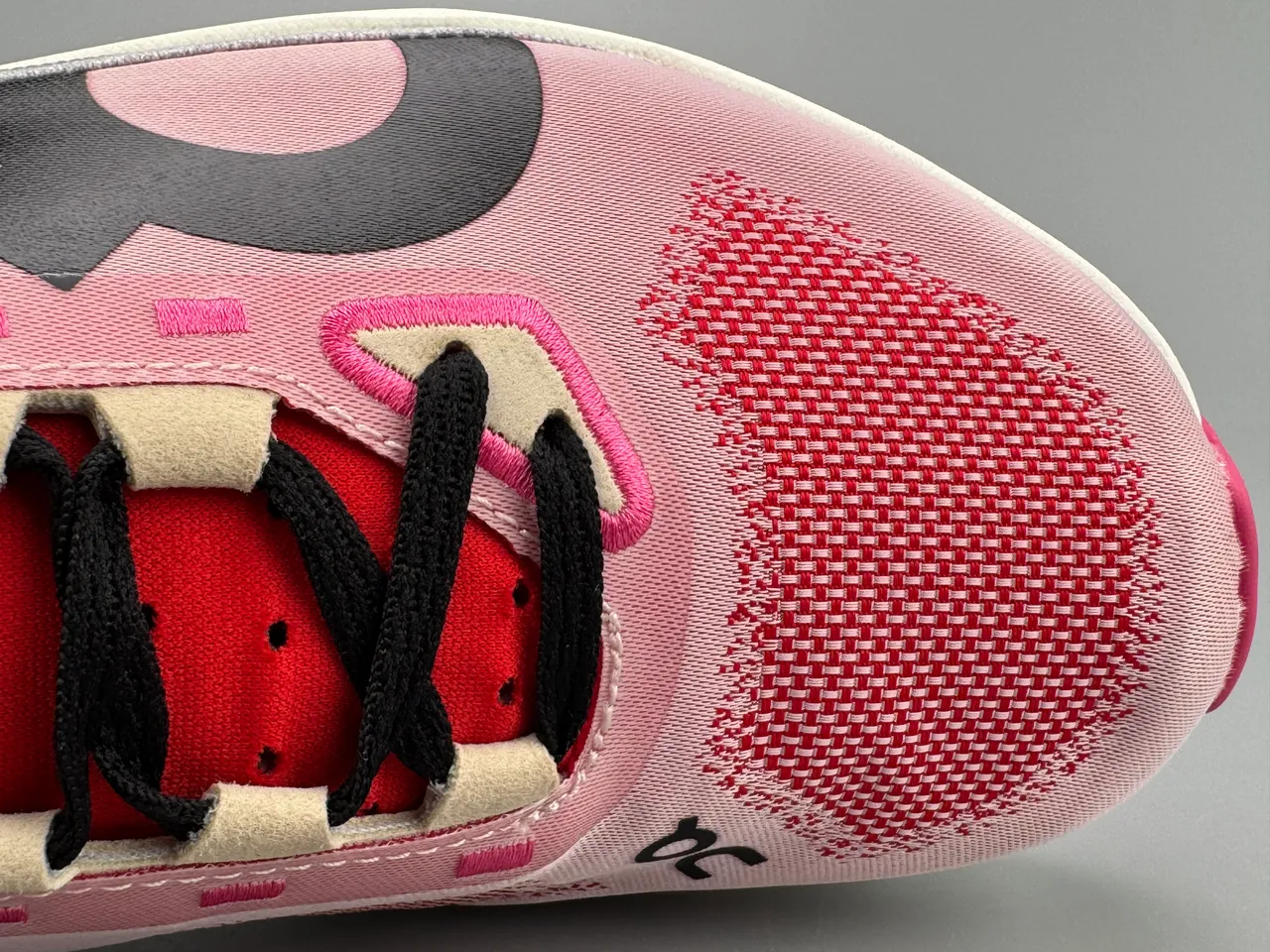 On Pink Red Engineered Mesh Upper Open Hexagonal CloudTec Midsole Running Shoes