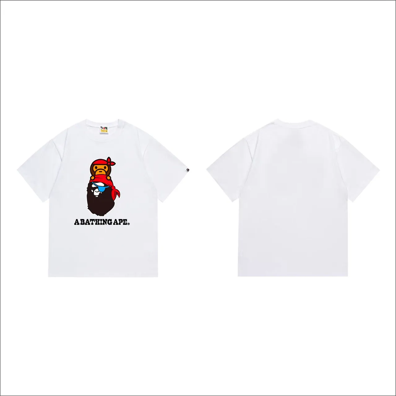 A Bathing Ape Pirate Ape Graphic Black T-Shirt