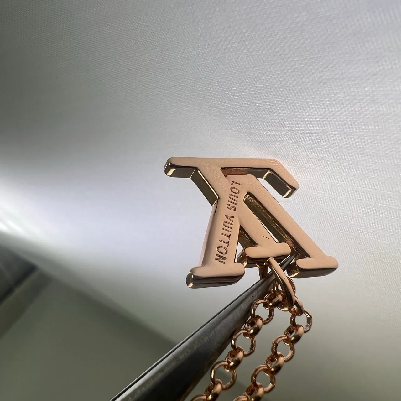 Louis Vuitton Gold Silver Chain-Link Crystal-Embellished Bracelet
