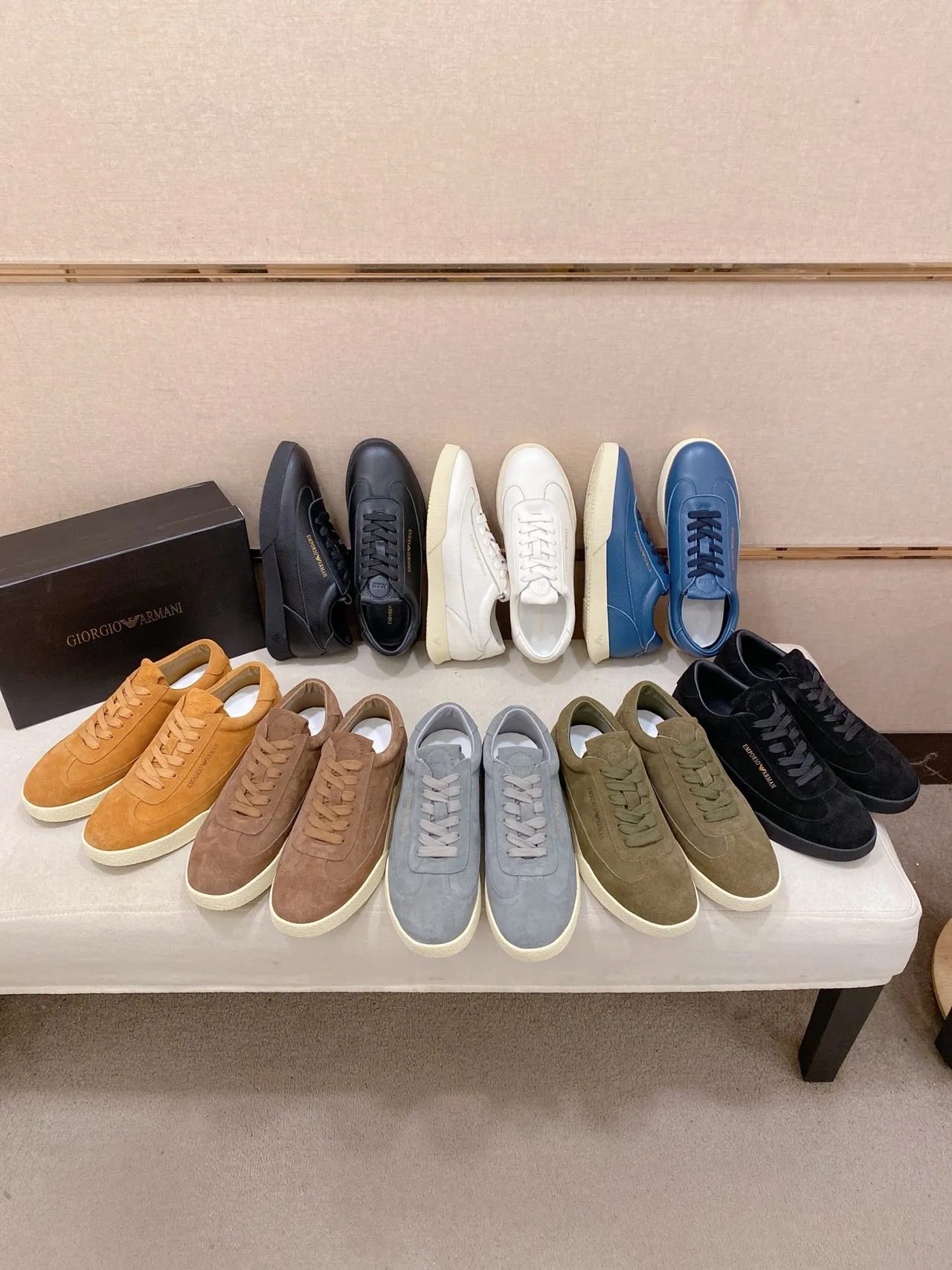 Emporio Armani Black Suede Lifestyle Sneaker