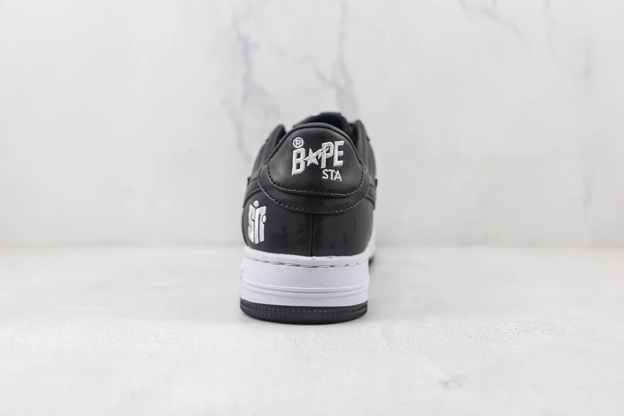 A Bathing Ape BAPE STA Black and White Lifestyle Sneakers