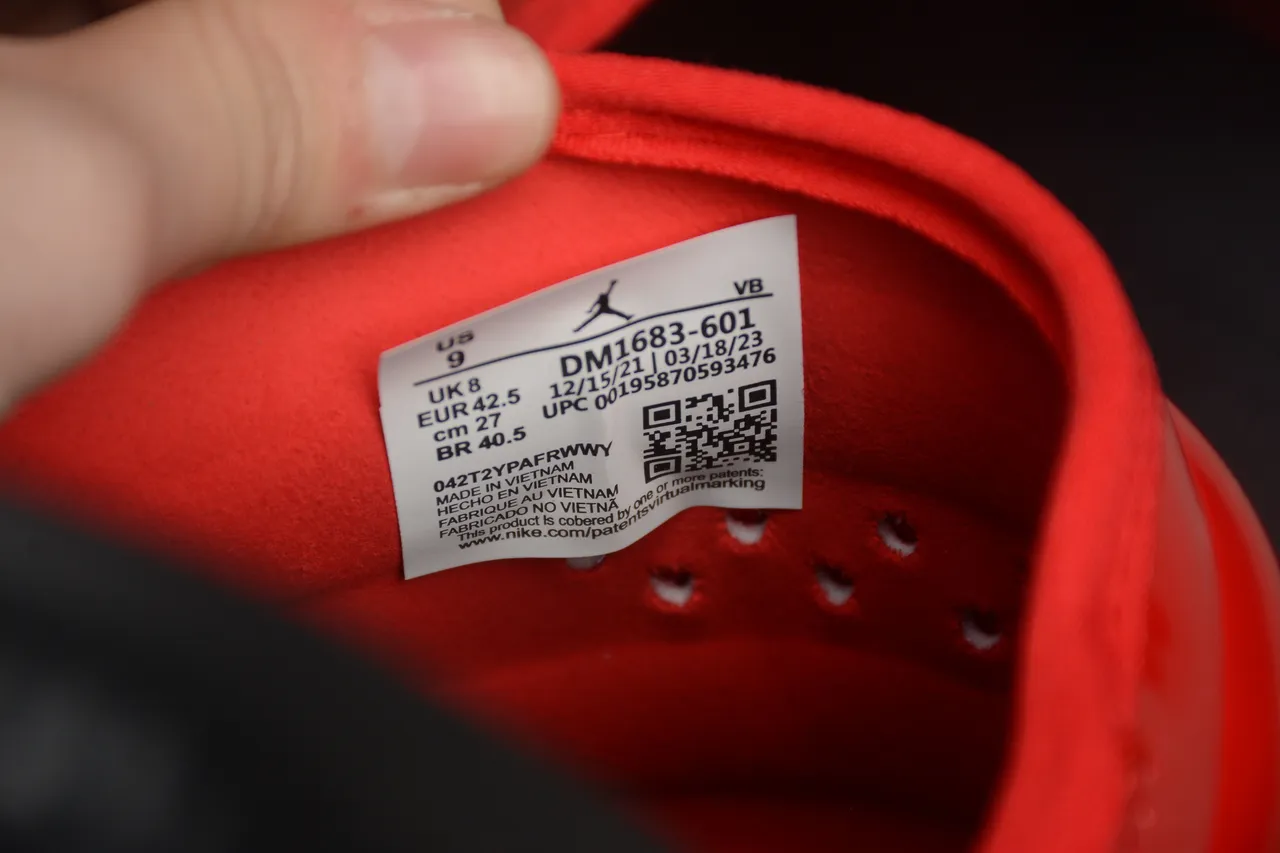 Air Jordan Hydro 7 Glossy Red Black Slippers