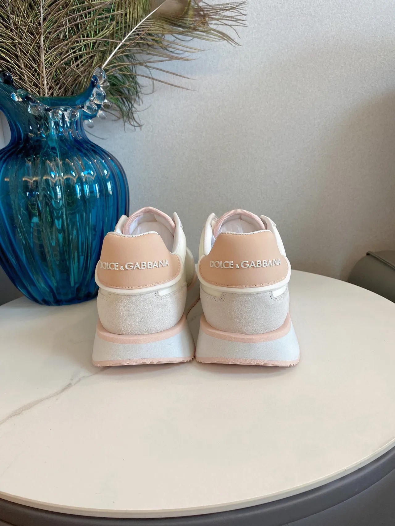 DC Shoes Beige Pink Platform Sole Suede And Synthetic Upper Lifestyle Sneakers