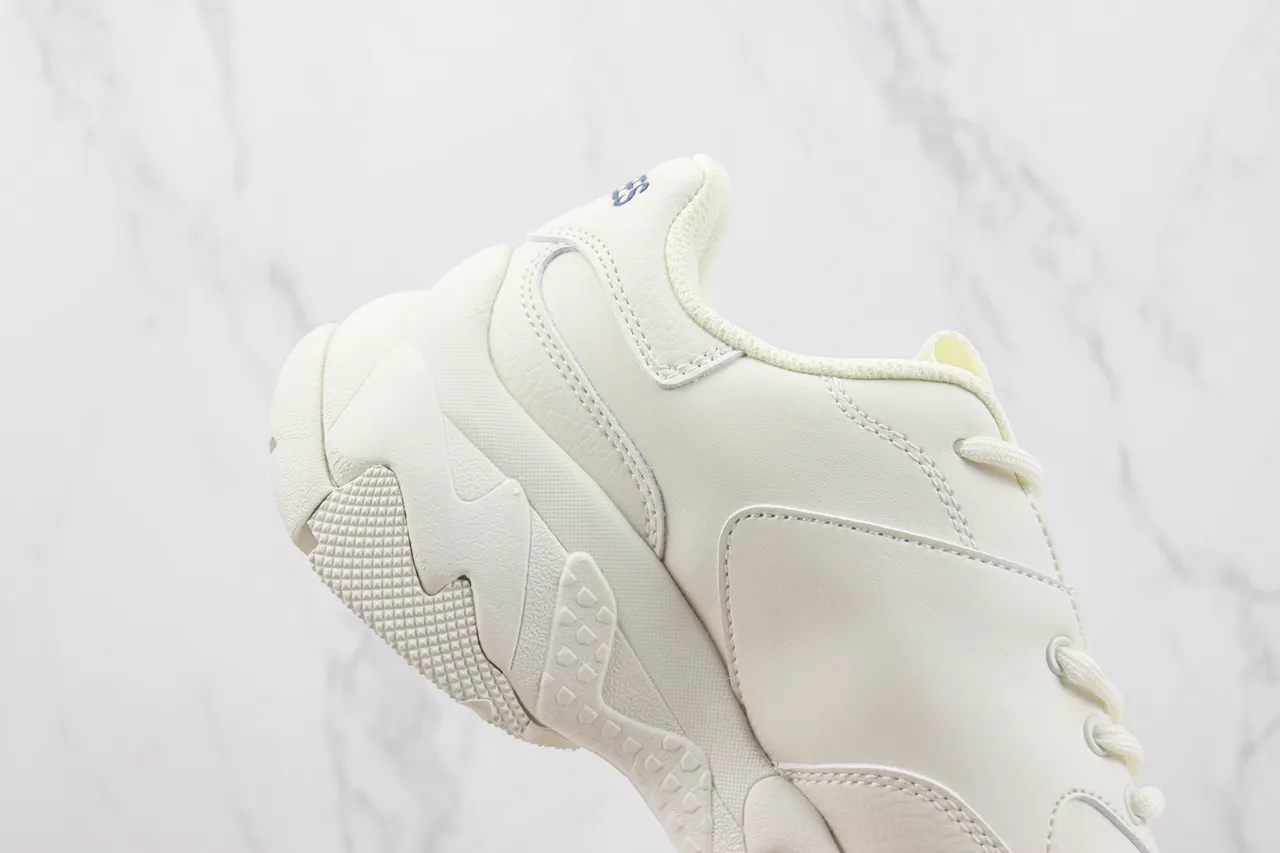 New Era White Navy Chunky Sculpted Sole Oversized Interlocking Logo Sneakers