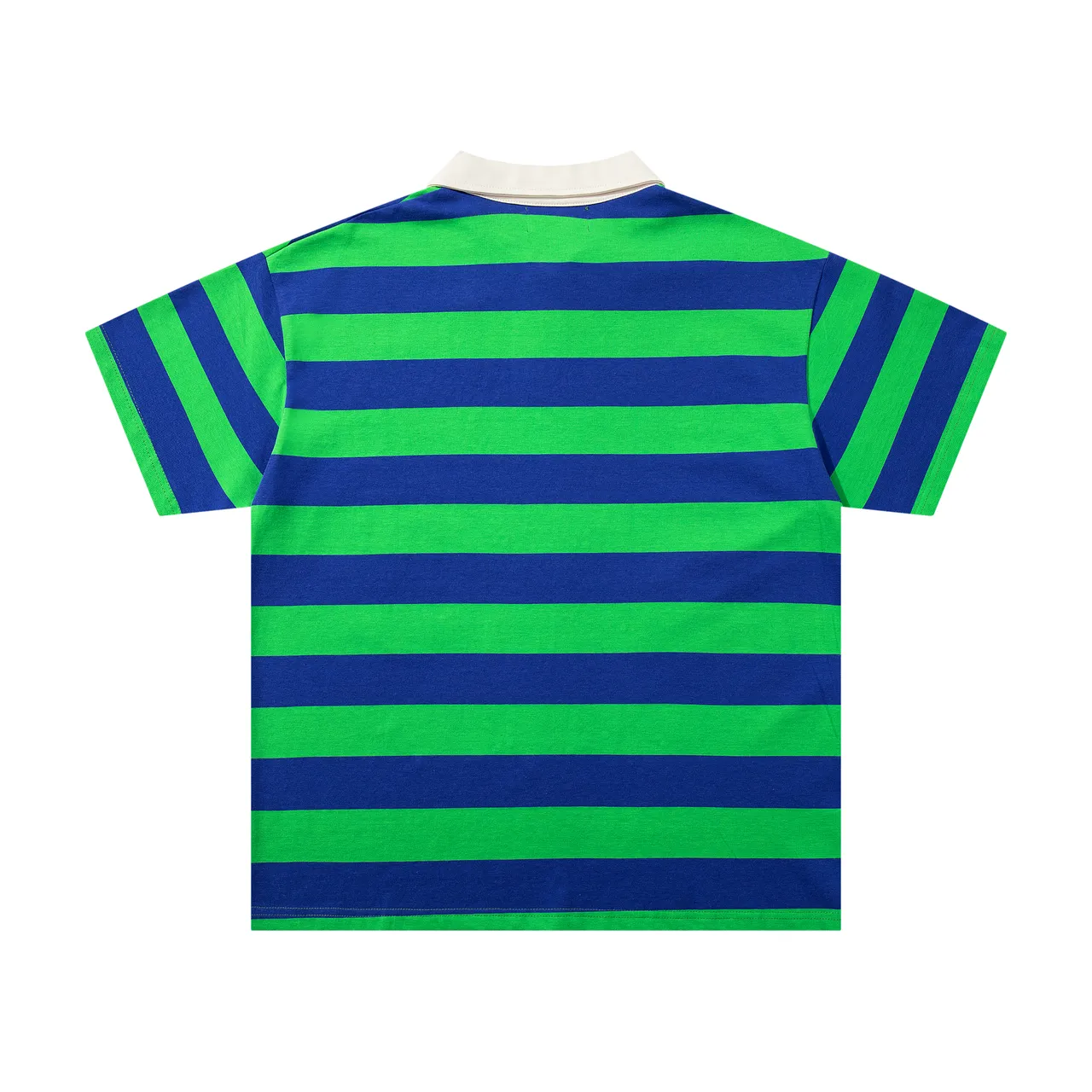 MAJESTIK Striped Graphic Polo Shirt