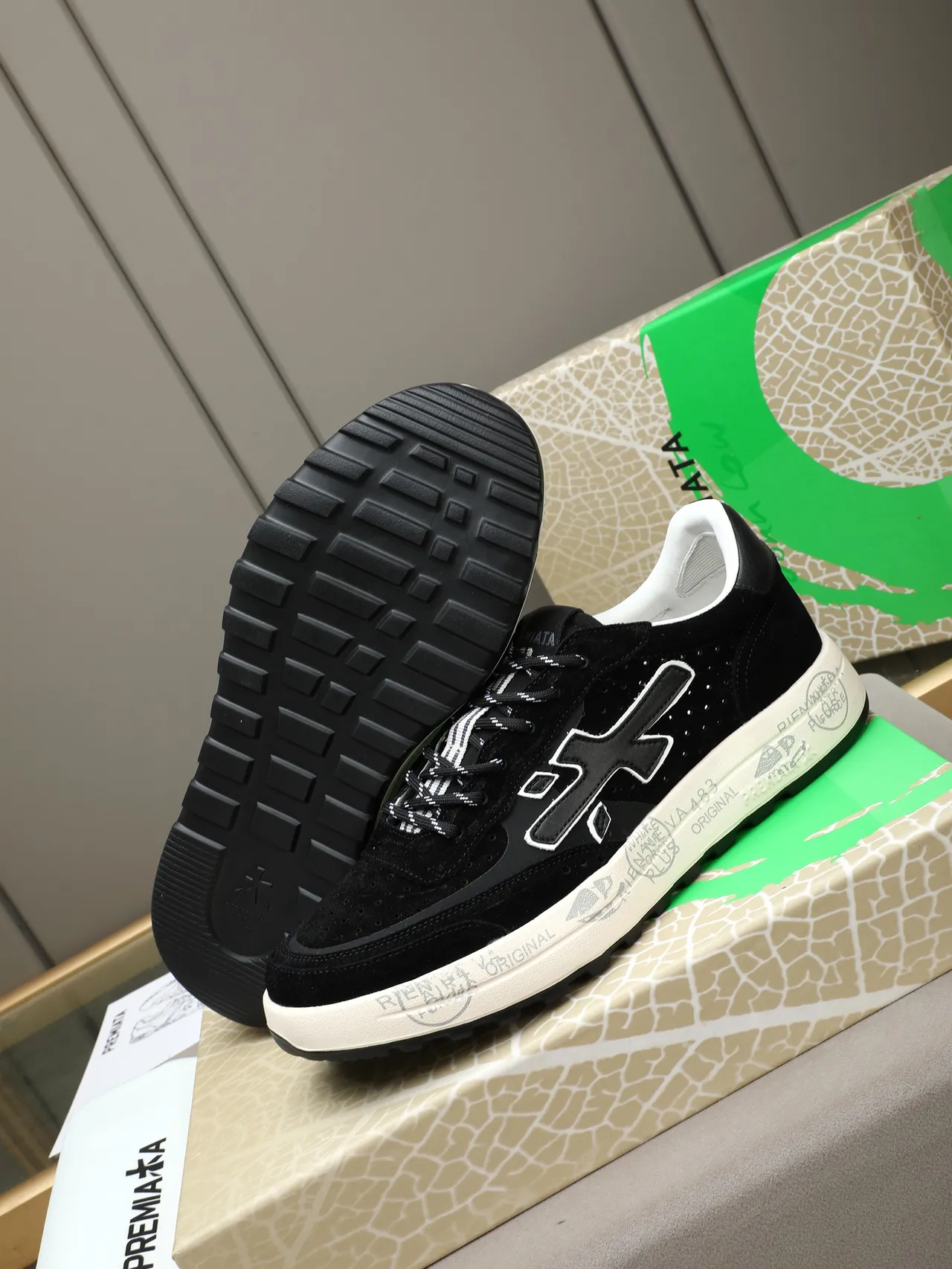 Premiata Black Suede X-Logo Lifestyle Sneakers