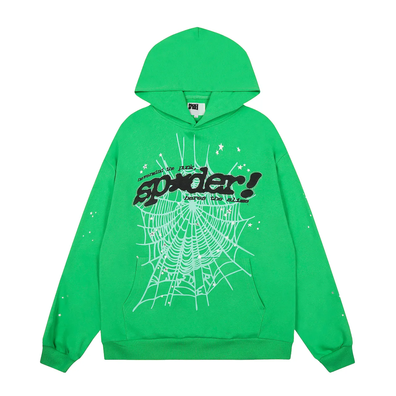 Sp5der Green Black Graphic-Print Oversized Fit Tracksuit