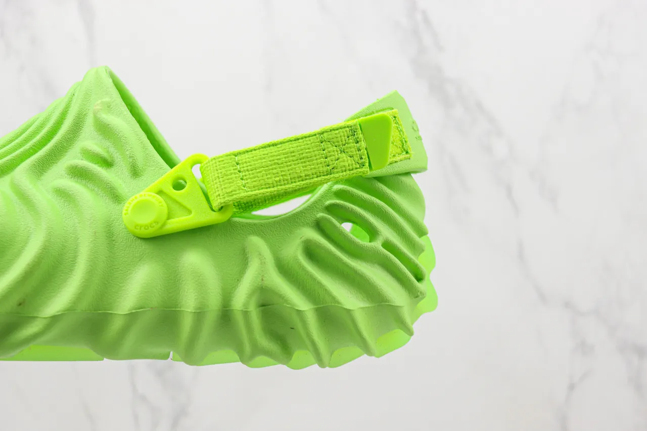 Crocs Echo Clog Neon Lime Green Molded Foam Clog