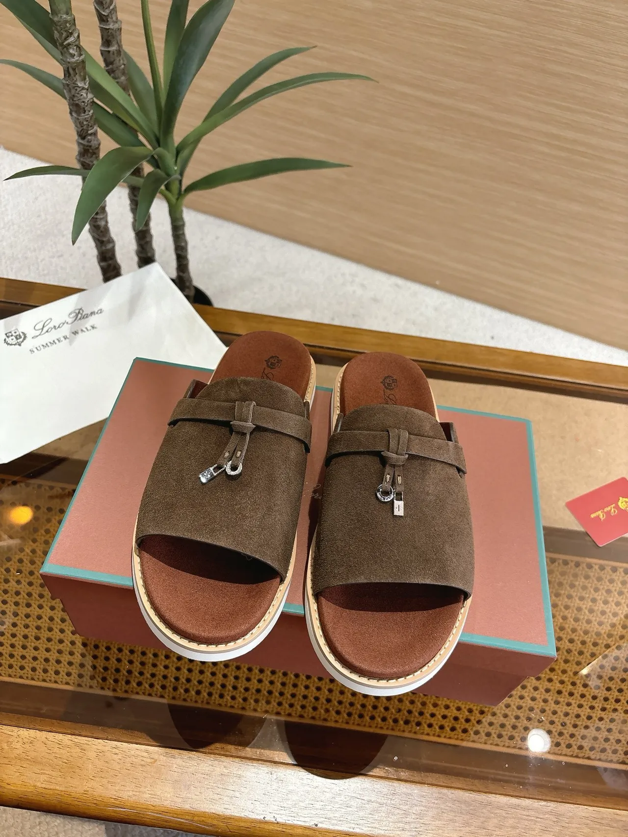 Loro Piana Summer Walk Knotted Strap Slippers