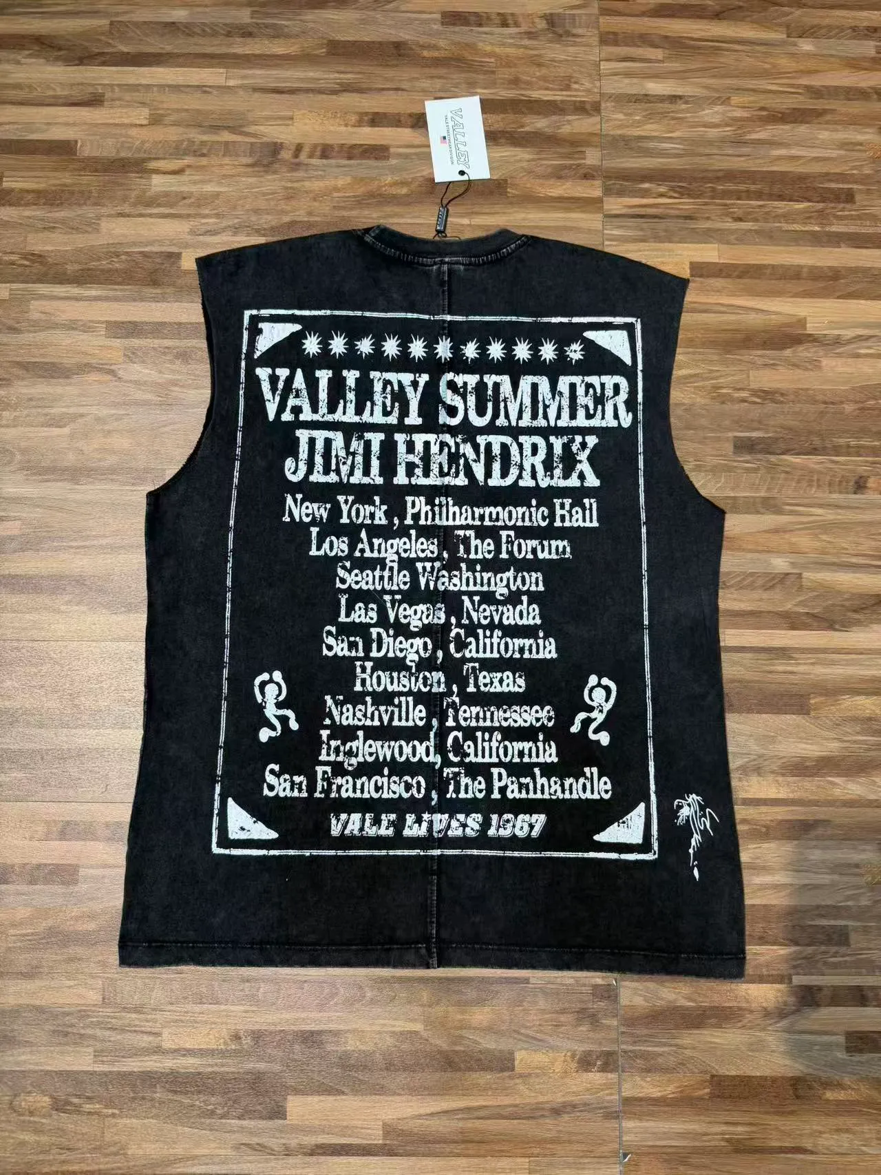 Purple and Black Jimi Hendrix Graphic Vest Top