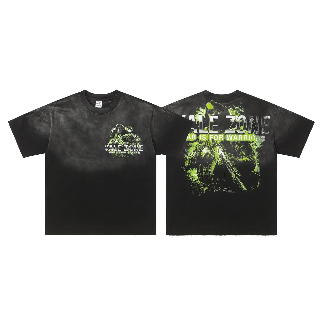Vale Forever Vale Zone War Never Sleeps Gradient Black Graphic T-Shirt