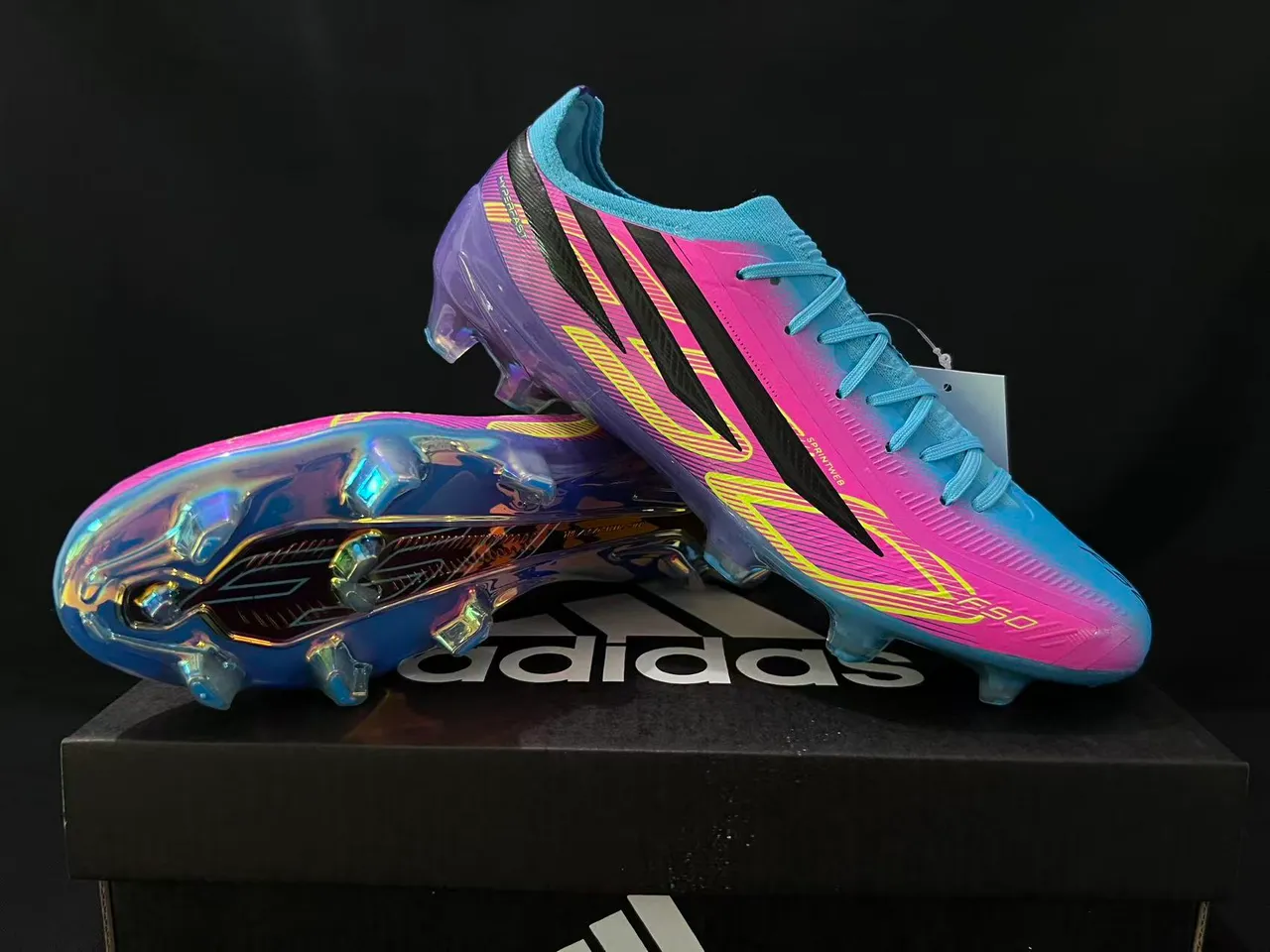 Puma Hyperfast Gradient Pink Purple Blue Firm-Ground Soccer Shoes