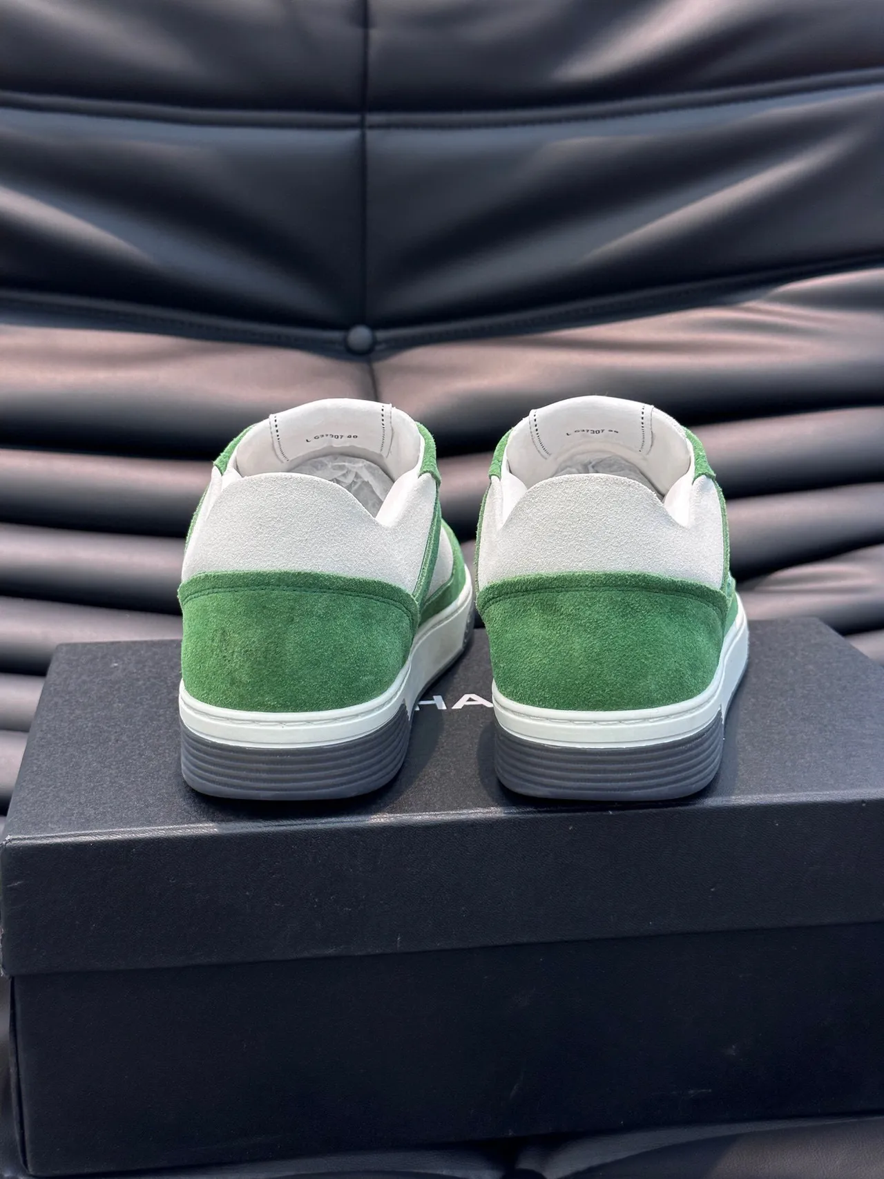 Chanel Lifestyle Sneaker Green White Low-Top Suede-and-Leather Panelled Lifestyle Sneakers