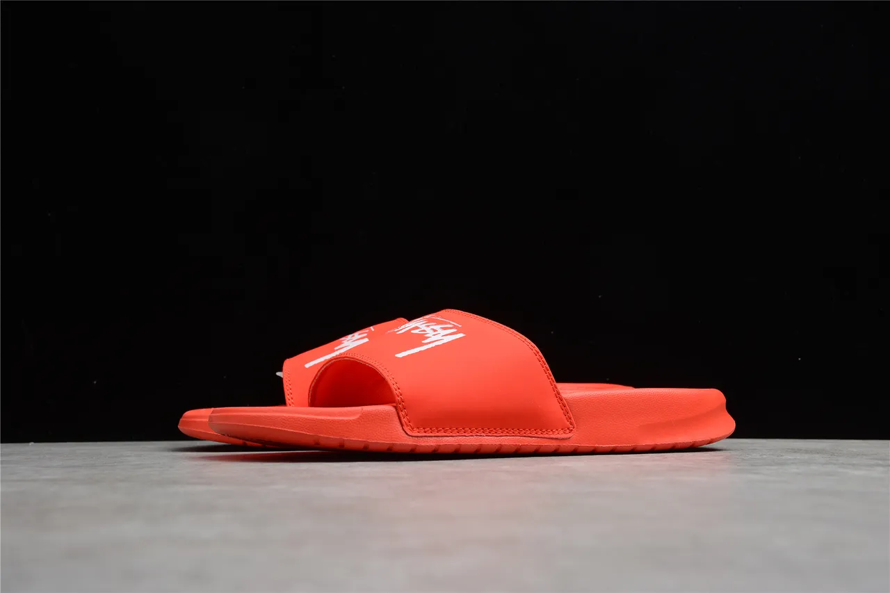 Stussy x Nike Benassi Slide Orange Slippers
