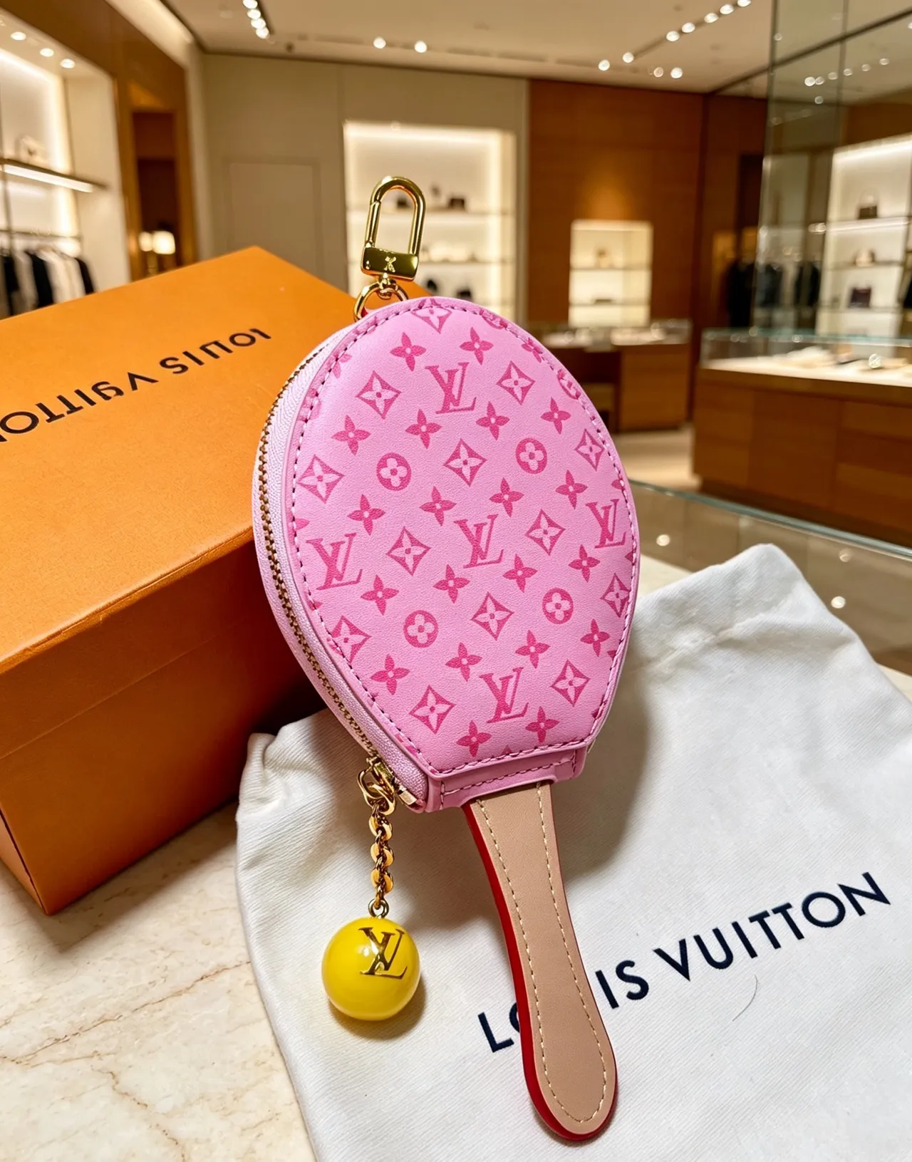 Louis Vuitton Ping Pong Monogram Pink Coin Purse