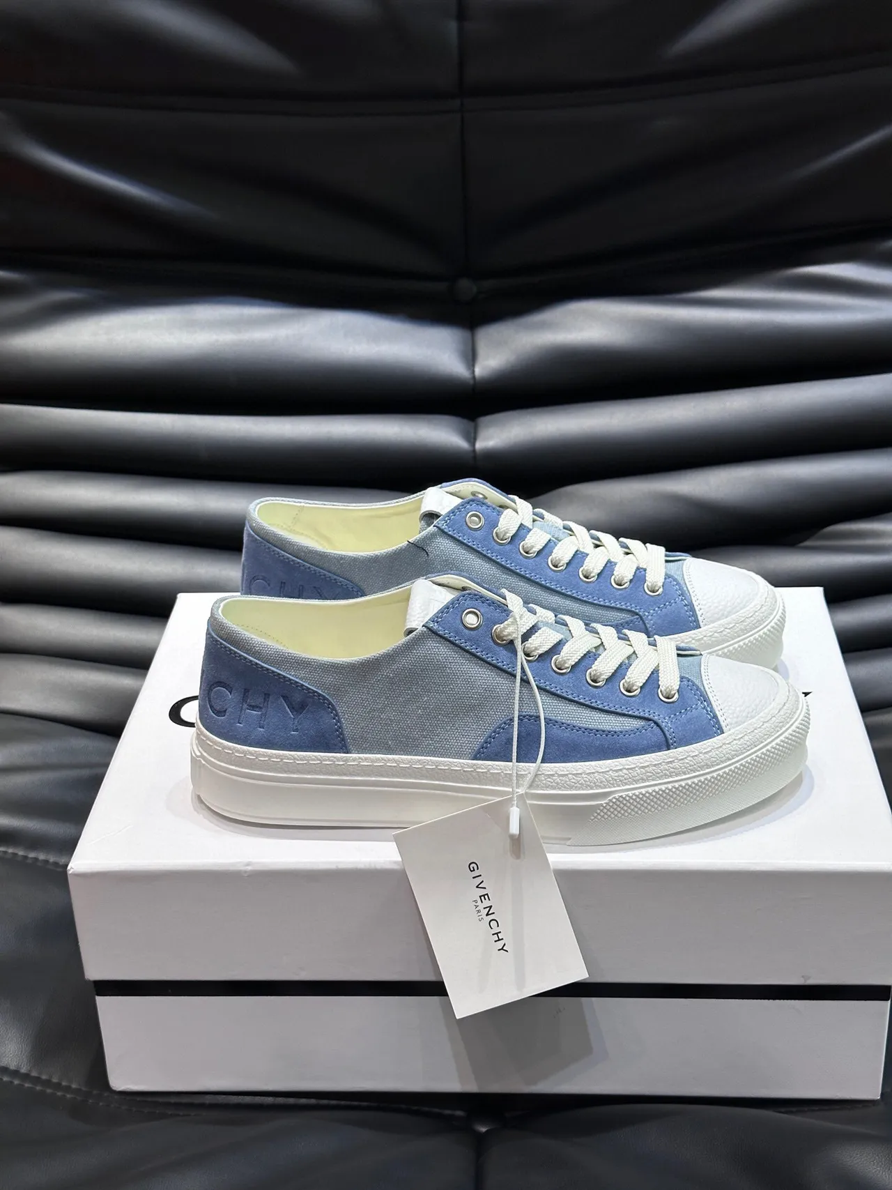 Givenchy Canvas and Suede Low-Top Lifestyle Sneakers