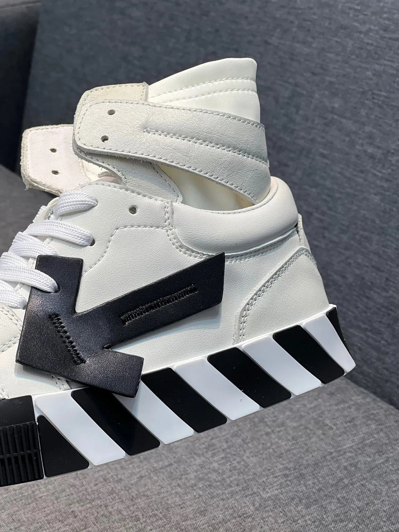 Off-White Industrial High-Top White and Black Lifestyle Sneakers
