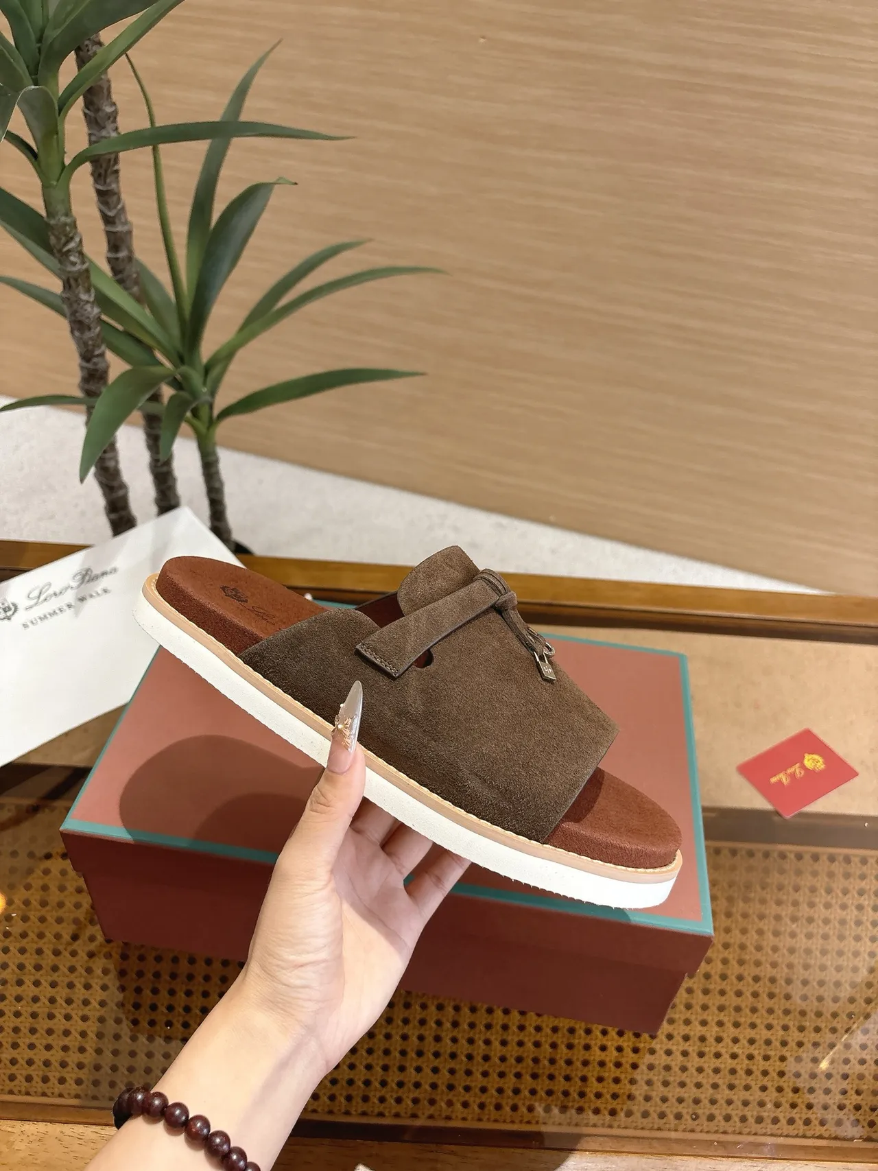 Loro Piana Summer Walk Knotted Strap Slippers