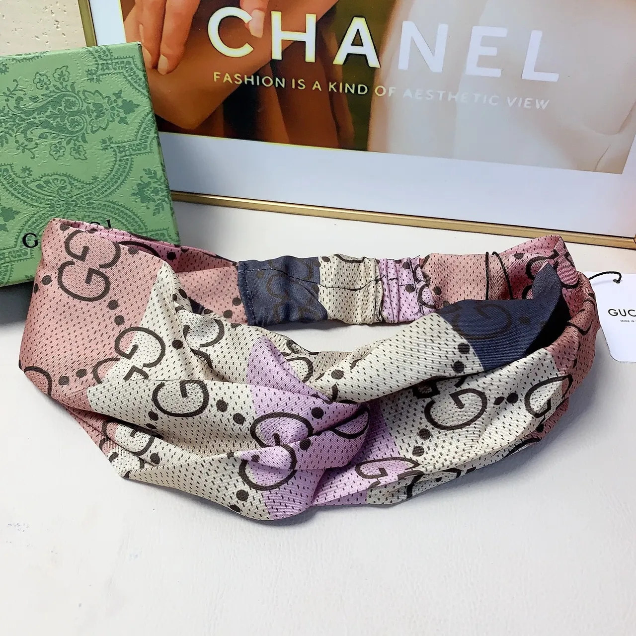Gucci Interlocking GG Monogram Silk Scarf