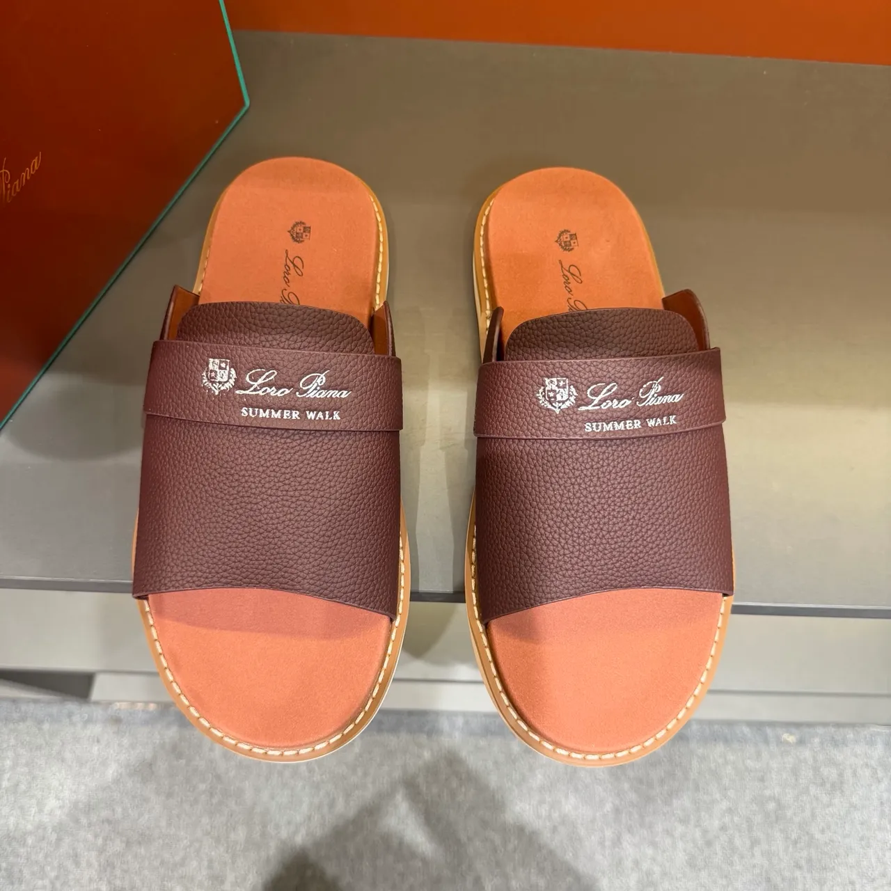 Loro Piana Summer Walk Leather Slipper