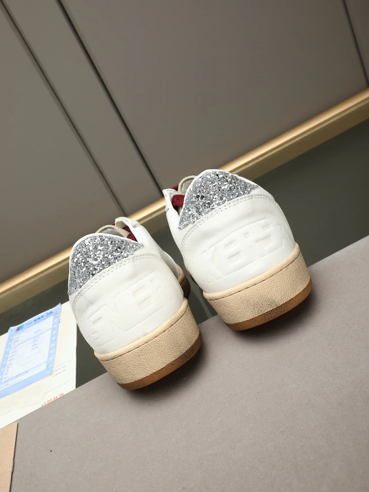 Golden Goose Ball Star White Leopard Star Lifestyle Sneakers