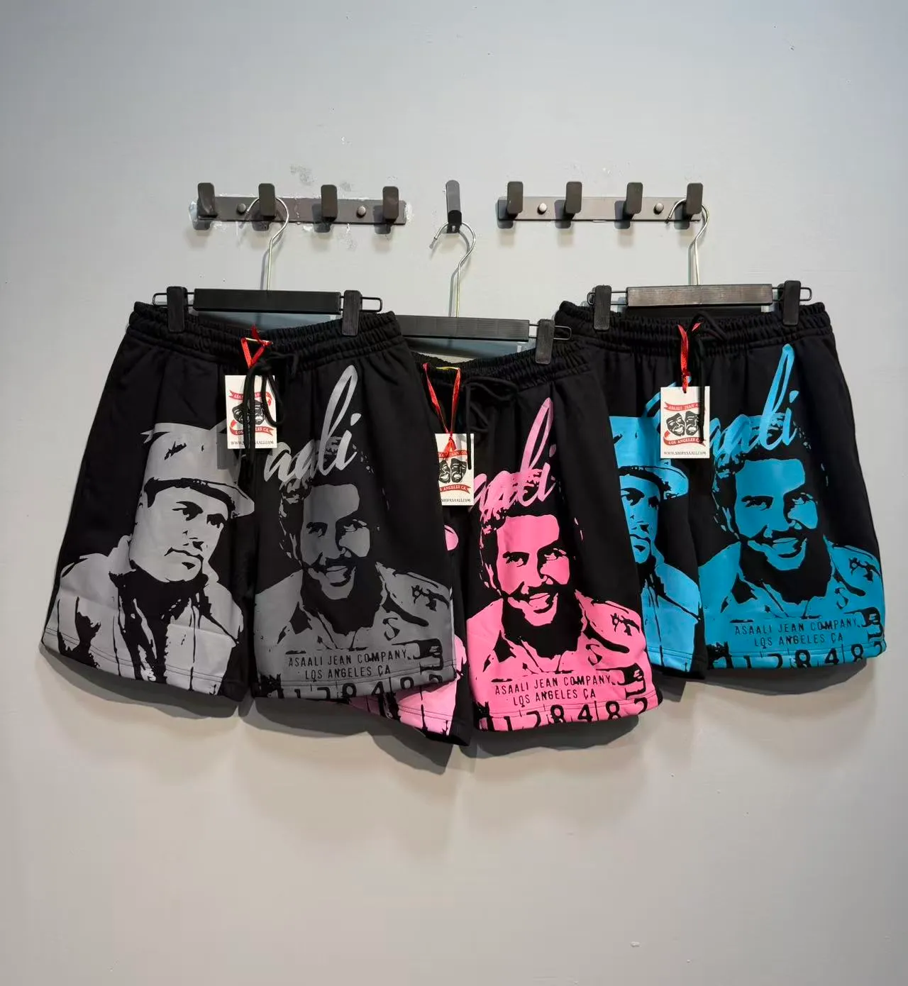 ASAALI JEAN COMPANY Graphic-Print Elastic-Waist Shorts