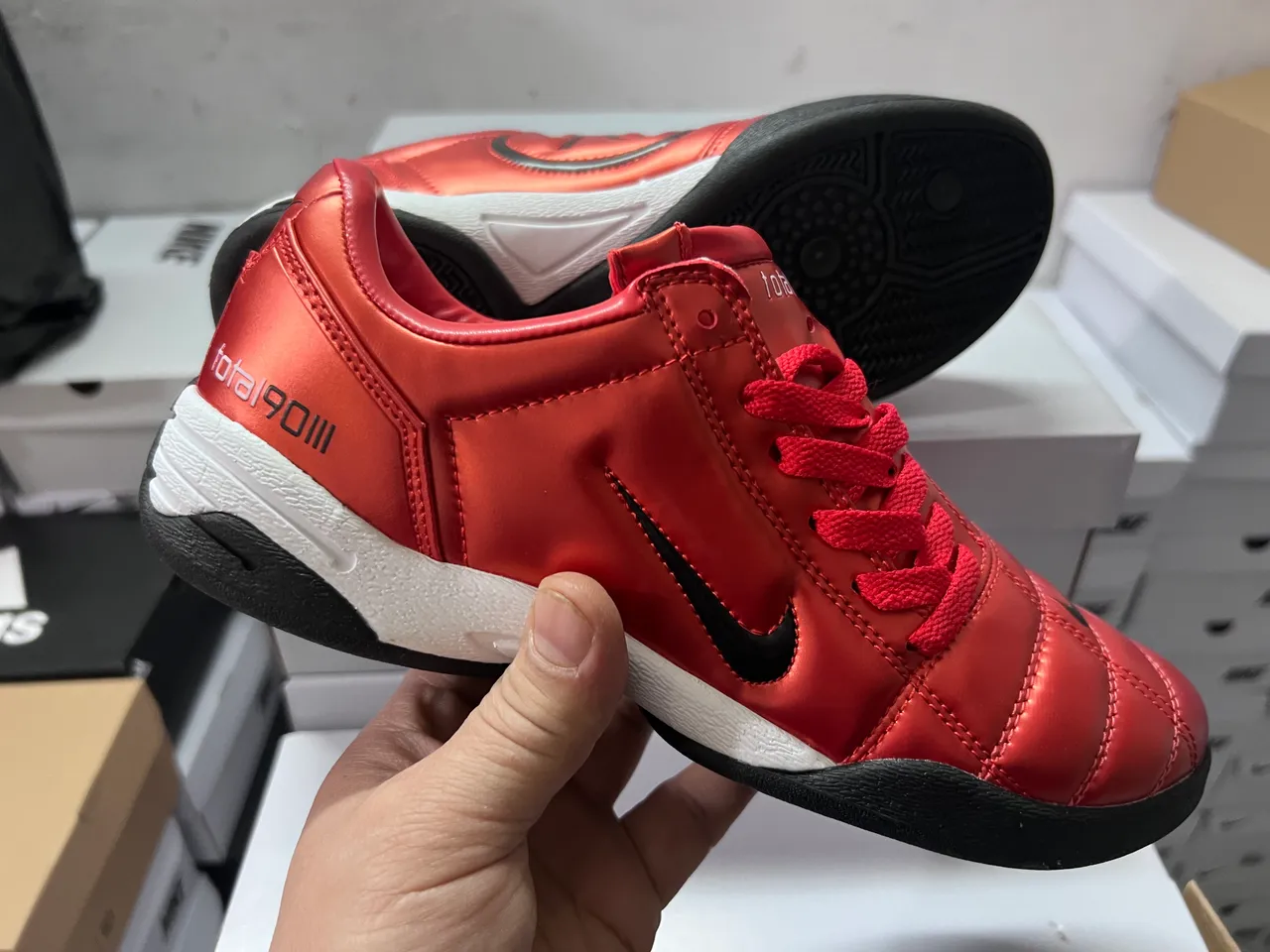 Nike Total 90 III Metallic Red Indoor Soccer Shoes
