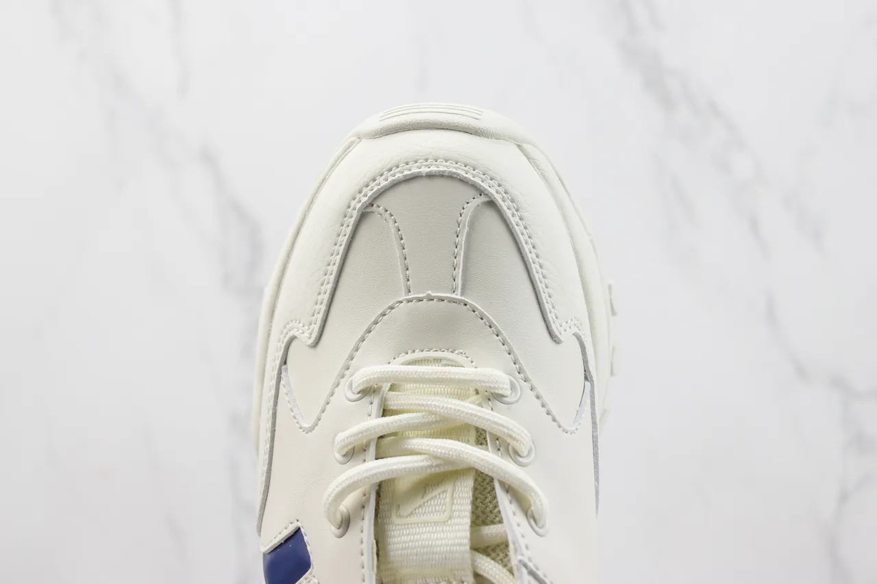 New Era White Navy Chunky Sculpted Sole Oversized Interlocking Logo Sneakers